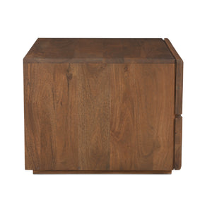 Modern European furniture - Solid Acacia 2-Drawer Nightstand - www.oroa.com