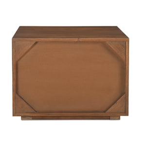 Modern European furniture - Solid Acacia 2-Drawer Nightstand - www.oroa.com