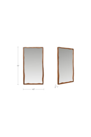 Brown Acacia Wood Mirror | Novi Living Ellis | Oroa.com