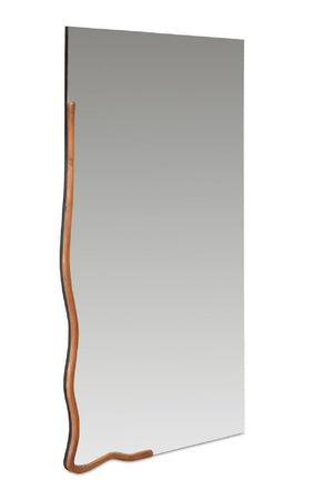 Modern European furniture - Acacia Squiggle Mirror L - www.oroa.com