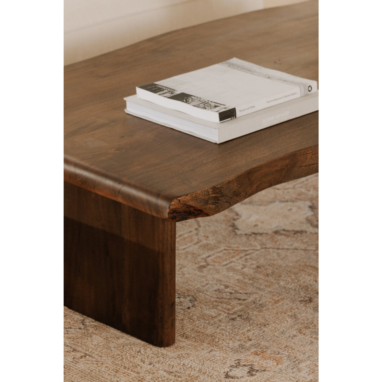 Modern European furniture - Brown Acacia Wood Coffee Table - www.oroa.com
