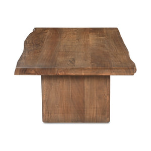 Modern European furniture - Brown Acacia Wood Coffee Table - www.oroa.com