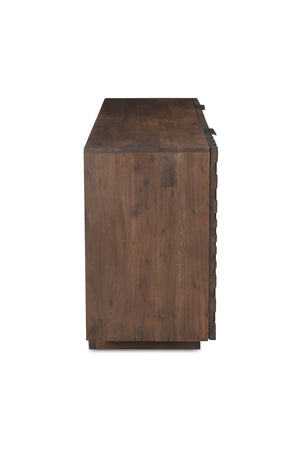   Modern European furniture - Geometric-Patterned Acacia 4-Door Sideboard - www.oroa.com | Oroa.com