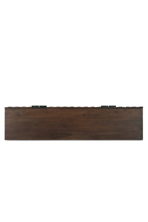   Modern European furniture - Geometric-Patterned Acacia 4-Door Sideboard - www.oroa.com | Oroa.com
