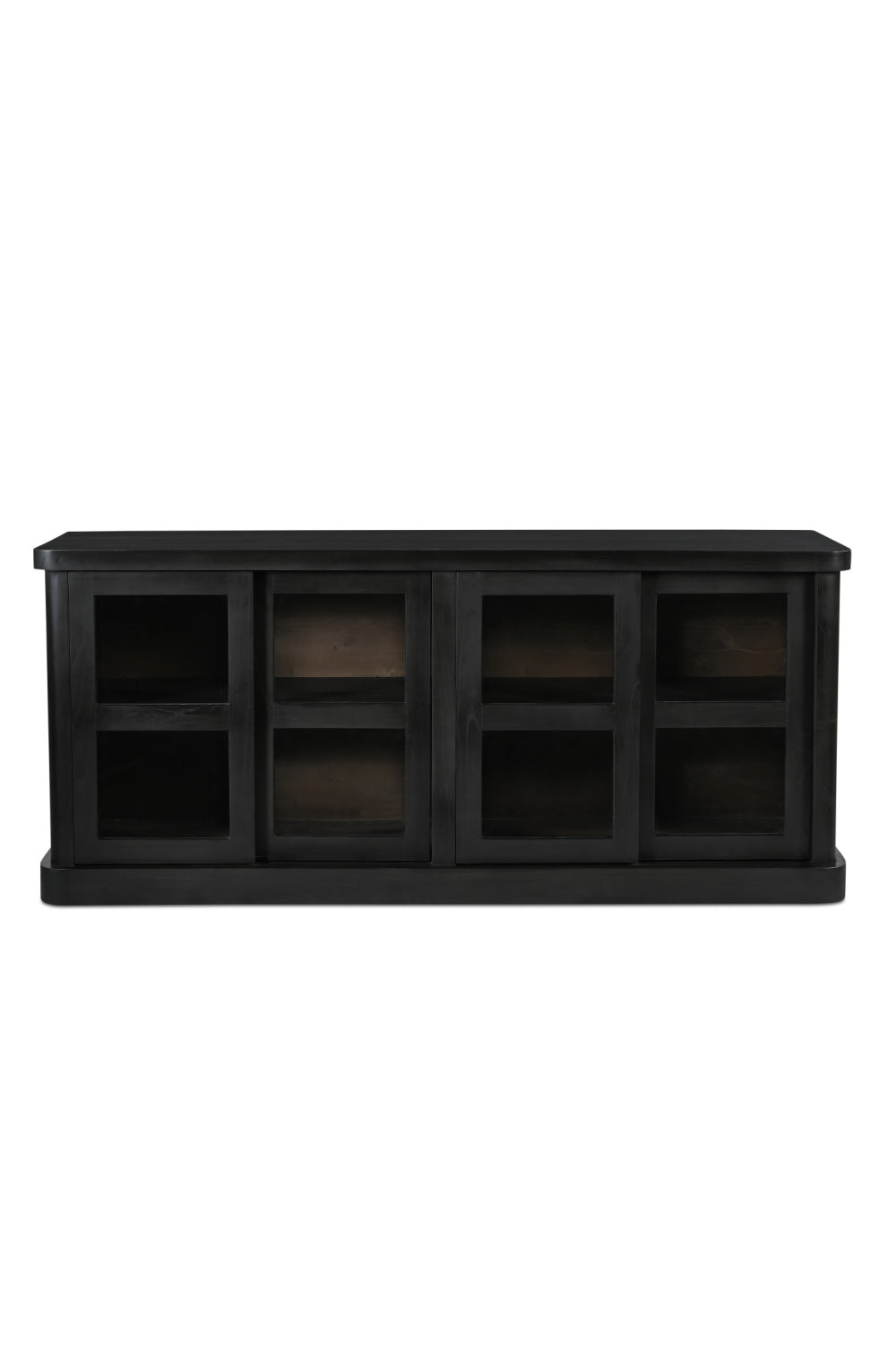 Modern European furniture - Black 4-Sliding Door Sideboard - www.oroa.com