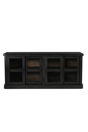 Modern European furniture - Black 4-Sliding Door Sideboard - www.oroa.com