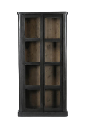   Modern European furniture - Black Sliding-Door Tall Cabinet - www.oroa.com | Oroa.com
