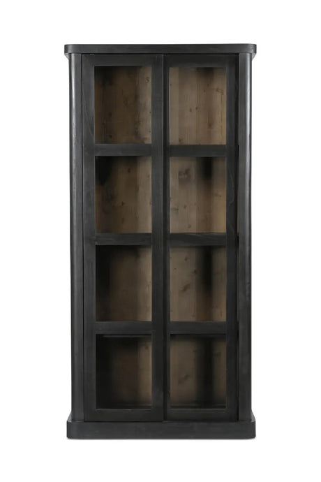 Modern European furniture - Black Sliding-Door Tall Cabinet - www.oroa.com