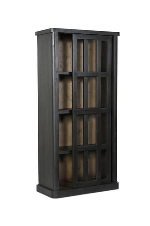   Modern European furniture - Black Sliding-Door Tall Cabinet - www.oroa.com | Oroa.com