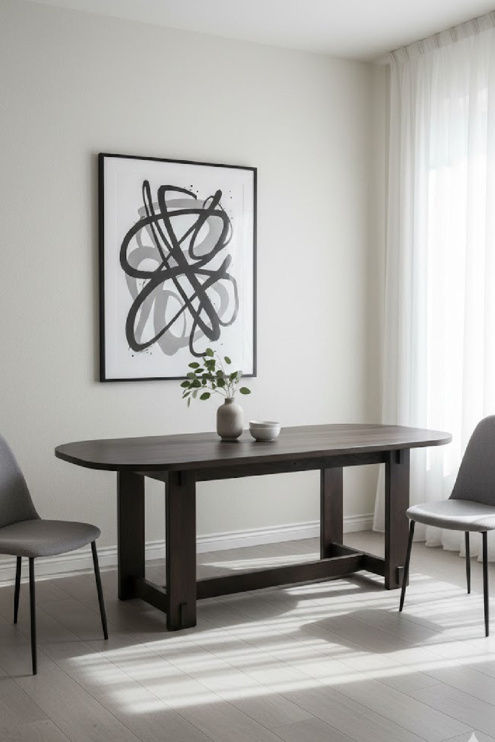 Modern European furniture - Solid Need Wood Dining Table - www.oroa.com