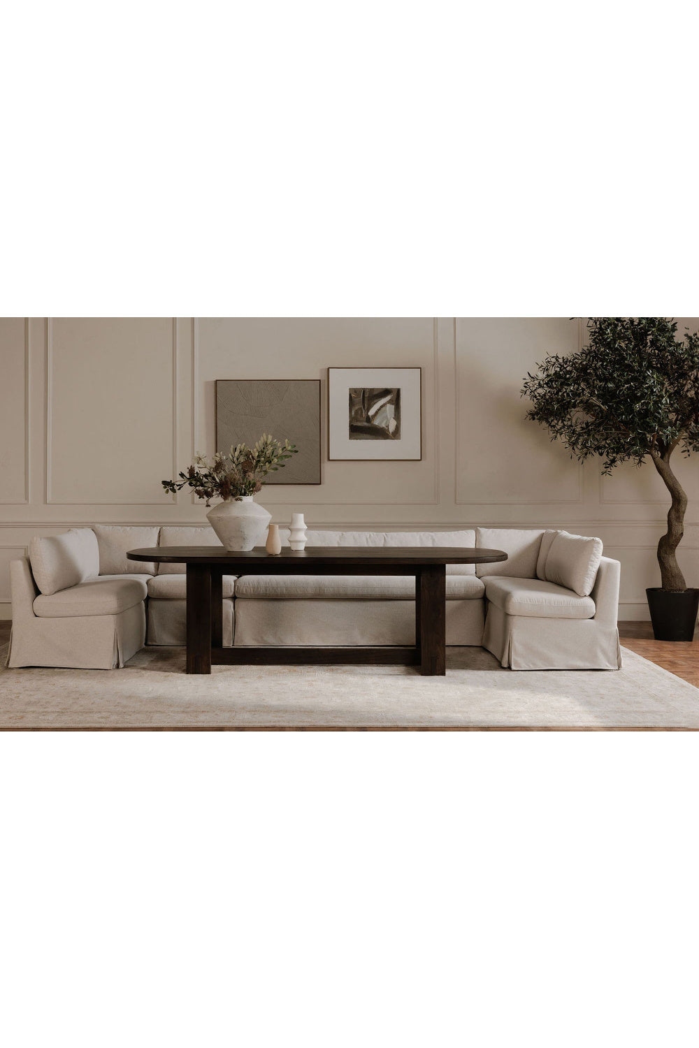 Modern European furniture - Solid Need Wood Dining Table - www.oroa.com