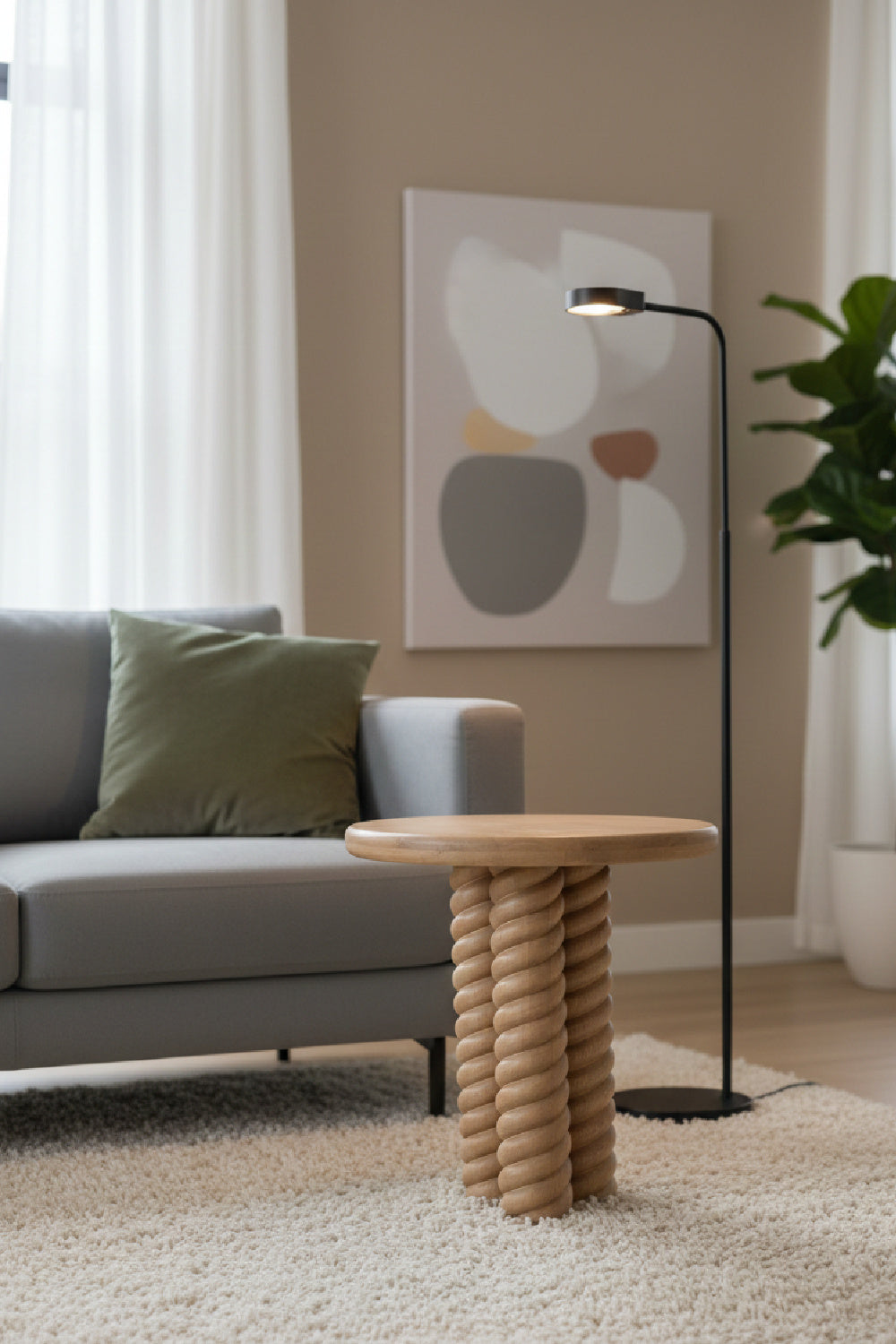   Modern European furniture - Oak Turned-Leg Side Table - www.oroa.com | Oroa.com