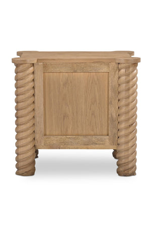   Modern European furniture - Oak Turned-Leg 2-Drawer Nightstand - www.oroa.com | Oroa.com