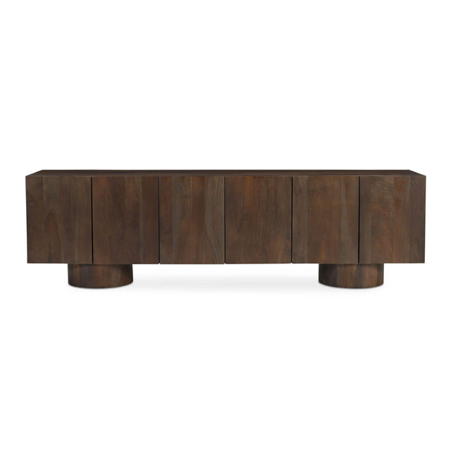 Modern European furniture - Neem Wood 6-Door Media Unit - www.oroa.com