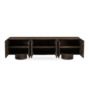Modern European furniture - Neem Wood 6-Door Media Unit - www.oroa.com