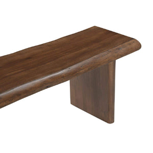 Modern European furniture - Brown Acacia Wood Dining Bench - www.oroa.com