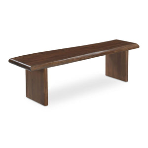 Modern European furniture - Brown Acacia Wood Dining Bench - www.oroa.com