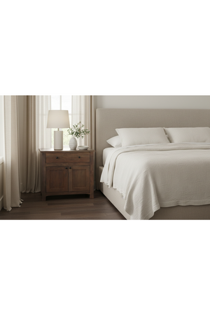   Wooden 2-Door Charging Nightstand | Oroa.com