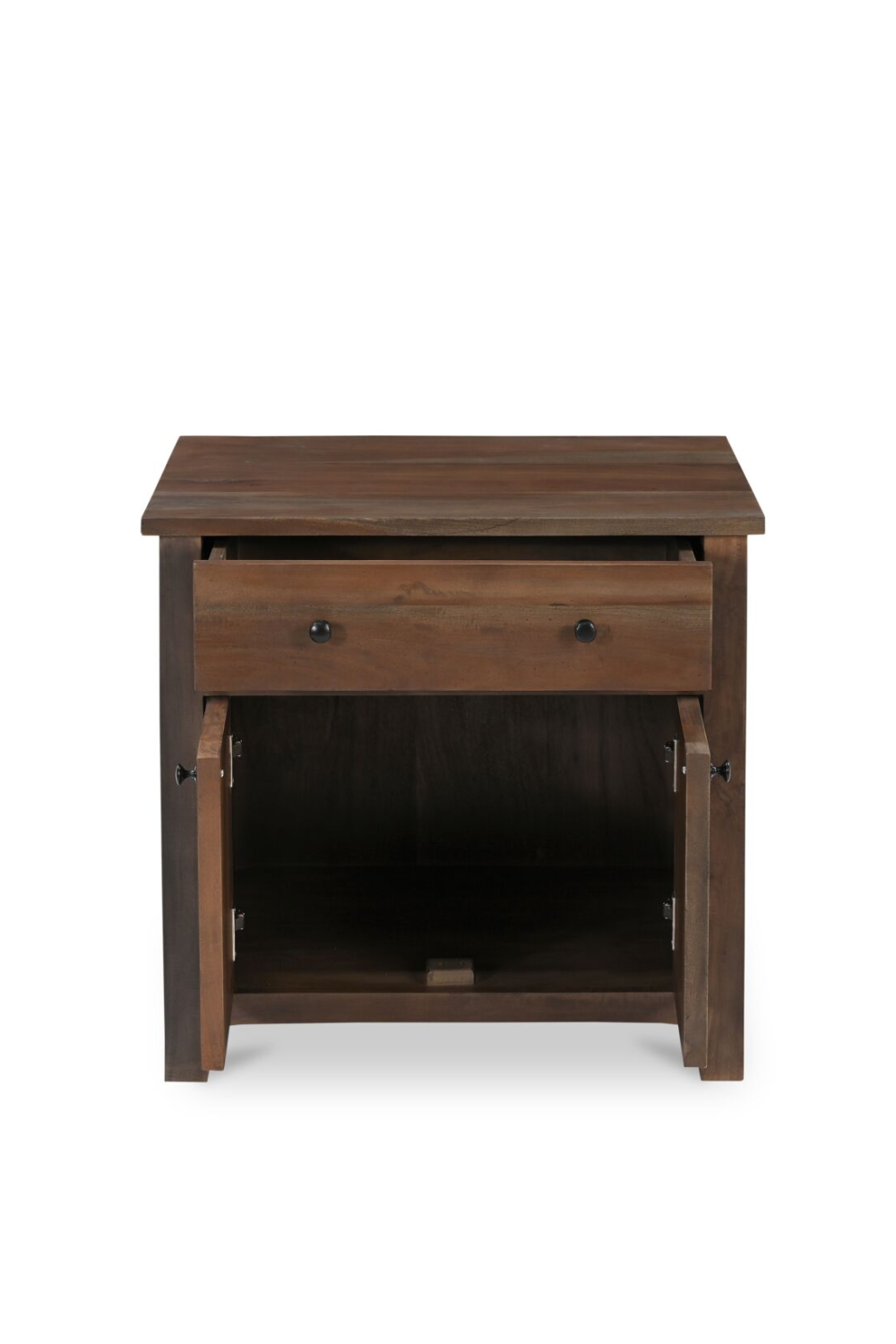   Wooden 2-Door Charging Nightstand | Oroa.com