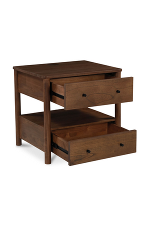   2-Drawer Wooden Charging Nightstand | Oroa.com