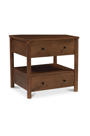  2-Drawer Wooden Charging Nightstand | Oroa.com