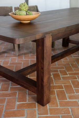   Brown Acacia Wood Dining Table S | Oroa.com