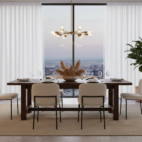 Brown Acacia Wood Dining Table S | Novi Living Wilson | Oroa.com