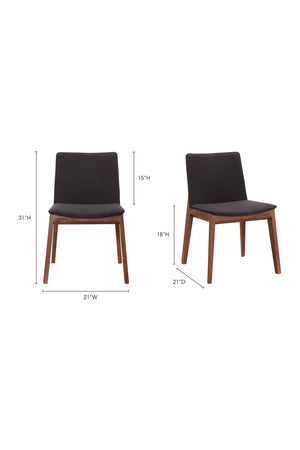 Modern European furniture - American Walnut Framed Dining Chairs (2) - www.oroa.com