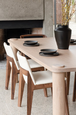 Modern European furniture - American Walnut Framed Dining Chairs (2) - www.oroa.com