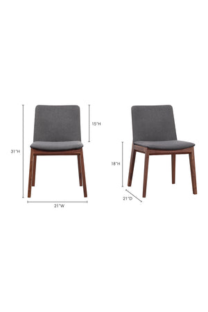 Modern European furniture - American Walnut Framed Dining Chairs (2) - www.oroa.com