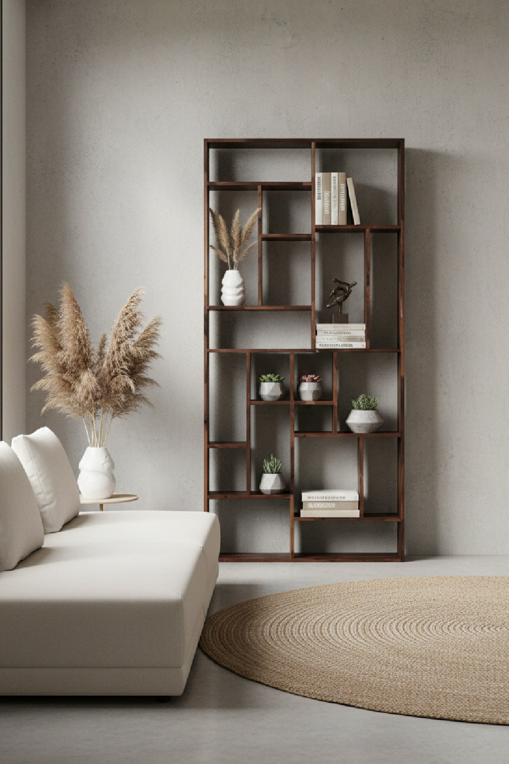 Modern European furniture - Solid Walnut Display Shelf - www.oroa.com