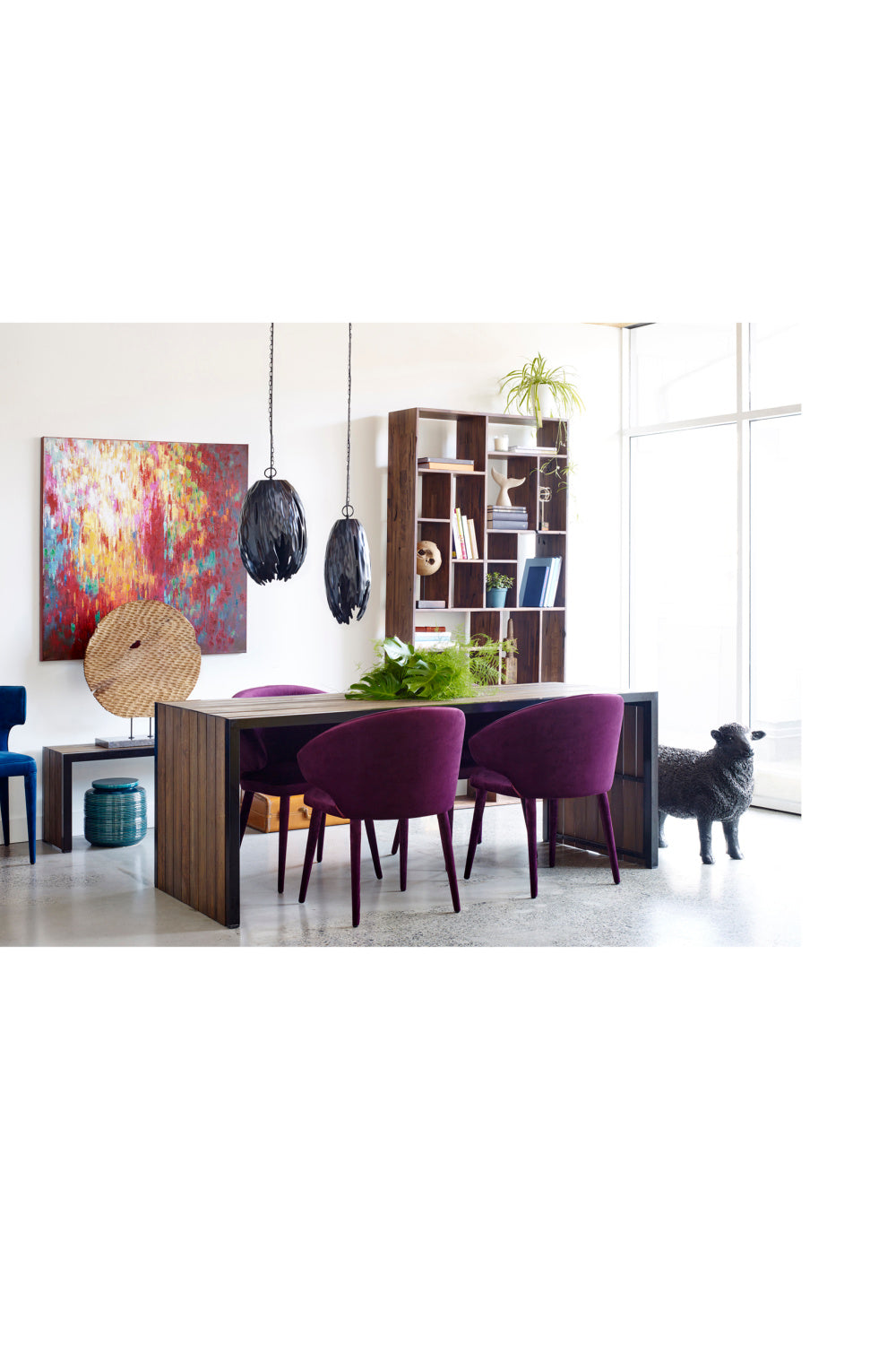 Modern European furniture - Solid Walnut Display Shelf - www.oroa.com