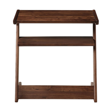 Modern European furniture - Matte Walnut Z-Shaped Accent Table - www.oroa.com