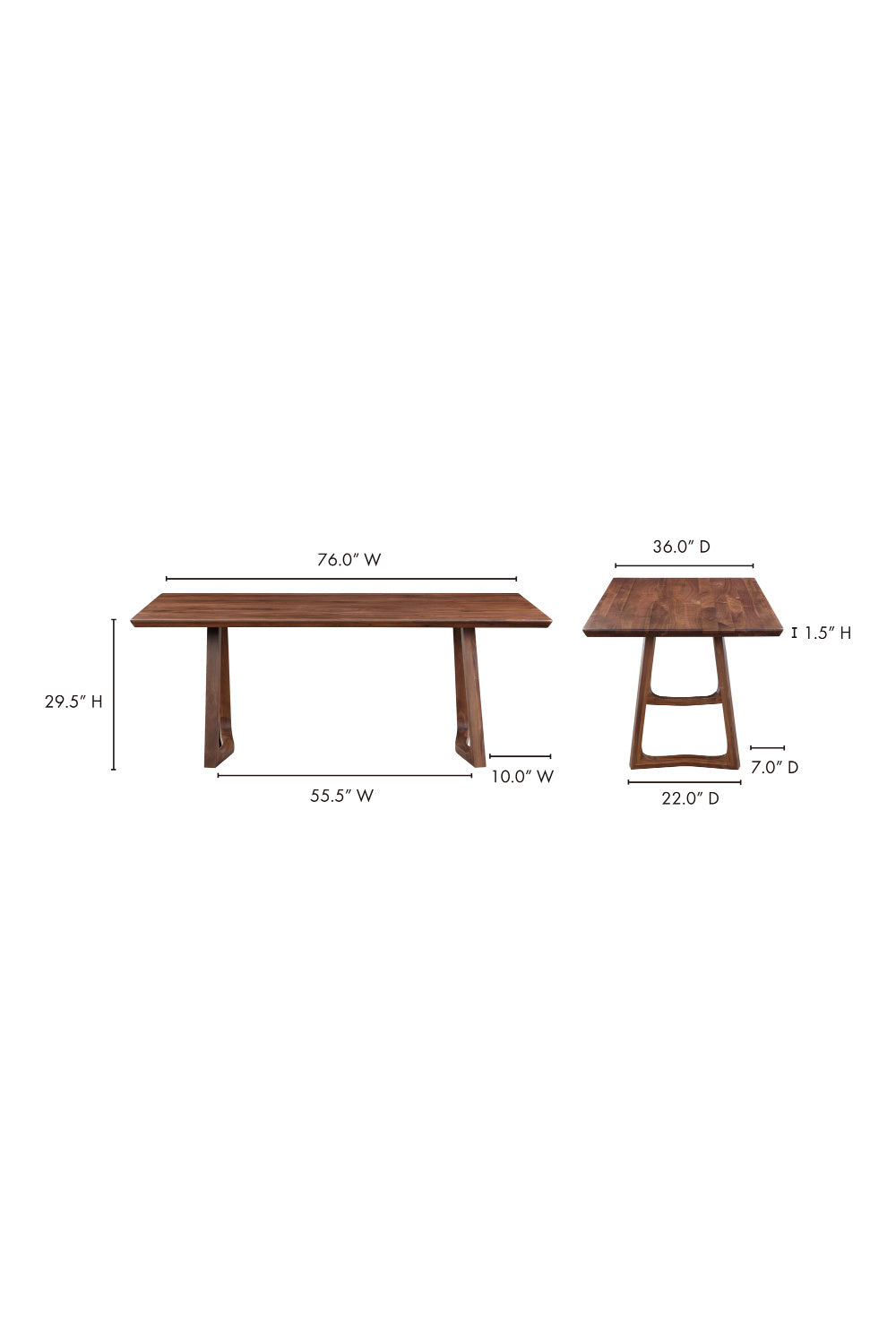 Rectangular Wooden Dining Table | Novi Living Silas | Oroa.com