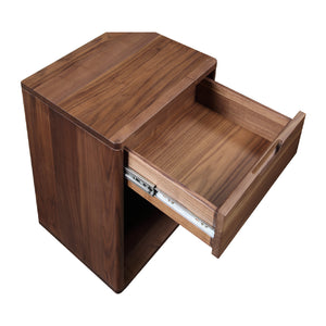 Solid Wood 1-Drawer Nightstand | Novi Living Osamu | Oroa.com