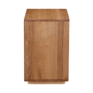 Solid Wood 1-Drawer Nightstand | Novi Living Osamu | Oroa.com