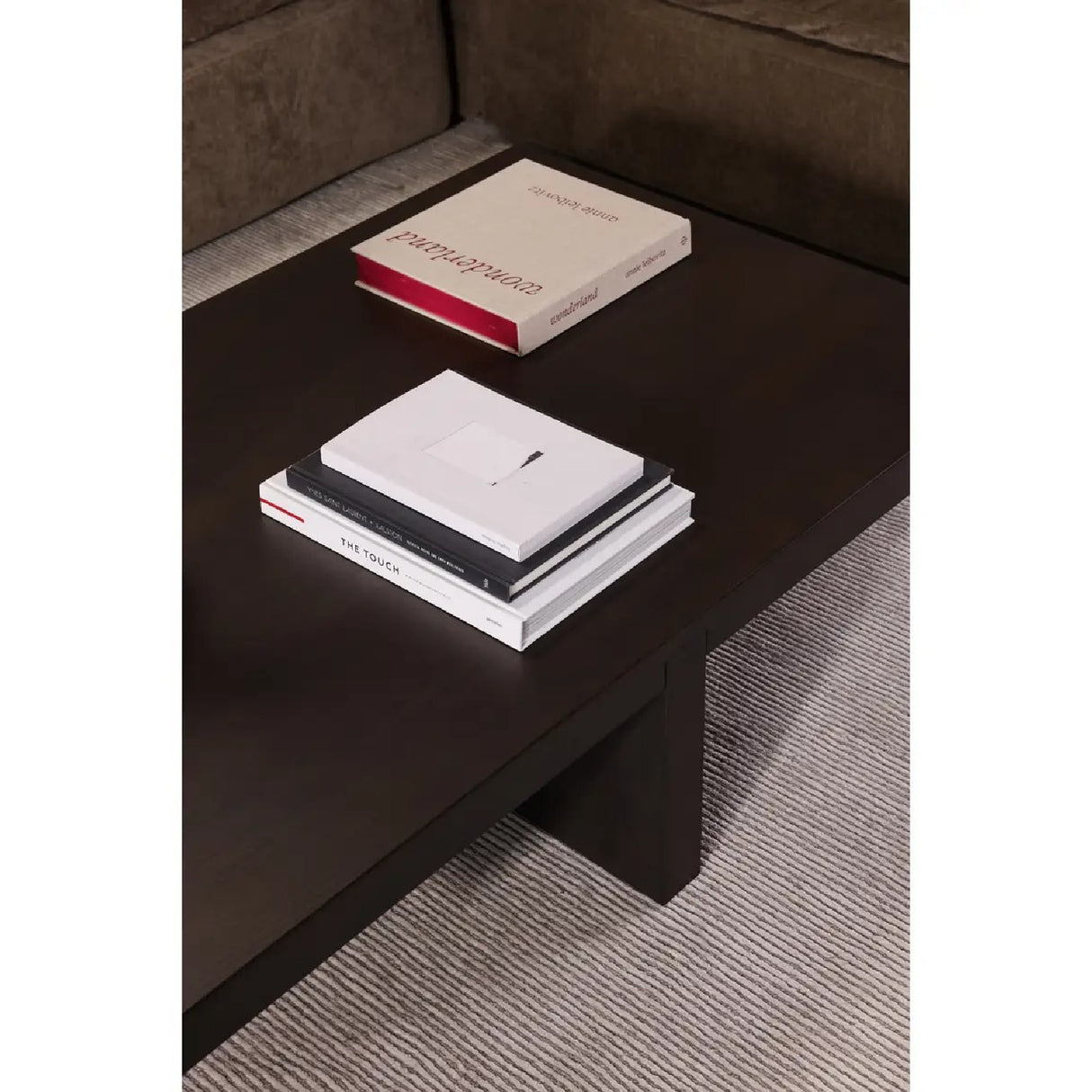 Oak Cross-Base Rectangular Coffee Table | Novi Living Folke | Oroa.com