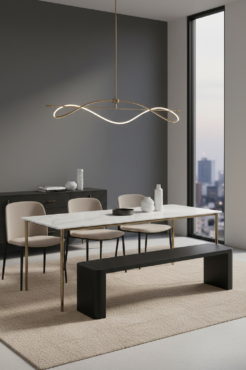 Solid Oak Dining Bench L | Novi Living Post | Oroa.com