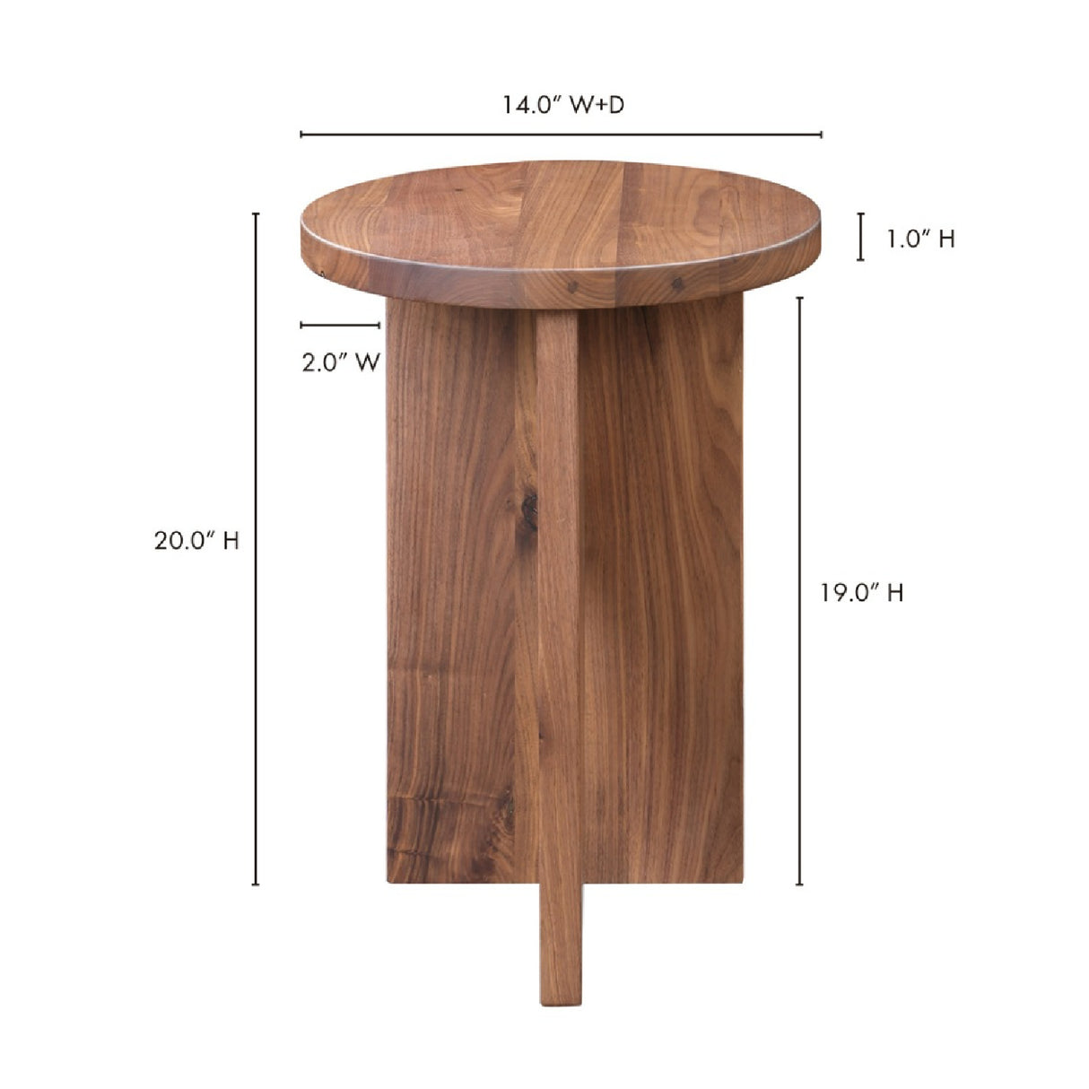 Modern European furniture - Wooden Cross-Base Accent Table - www.oroa.com