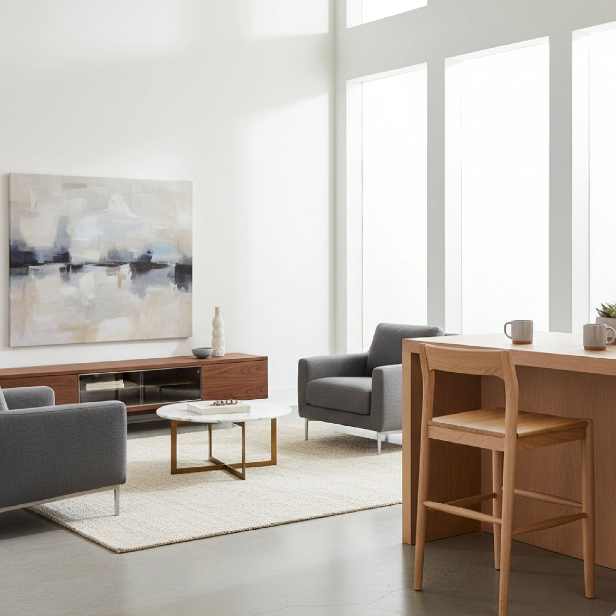 Modern European furniture - Solid Wood Open-Back Counter Stool - www.oroa.com