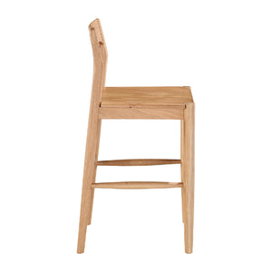 Modern European furniture - Solid Wood Open-Back Counter Stool - www.oroa.com