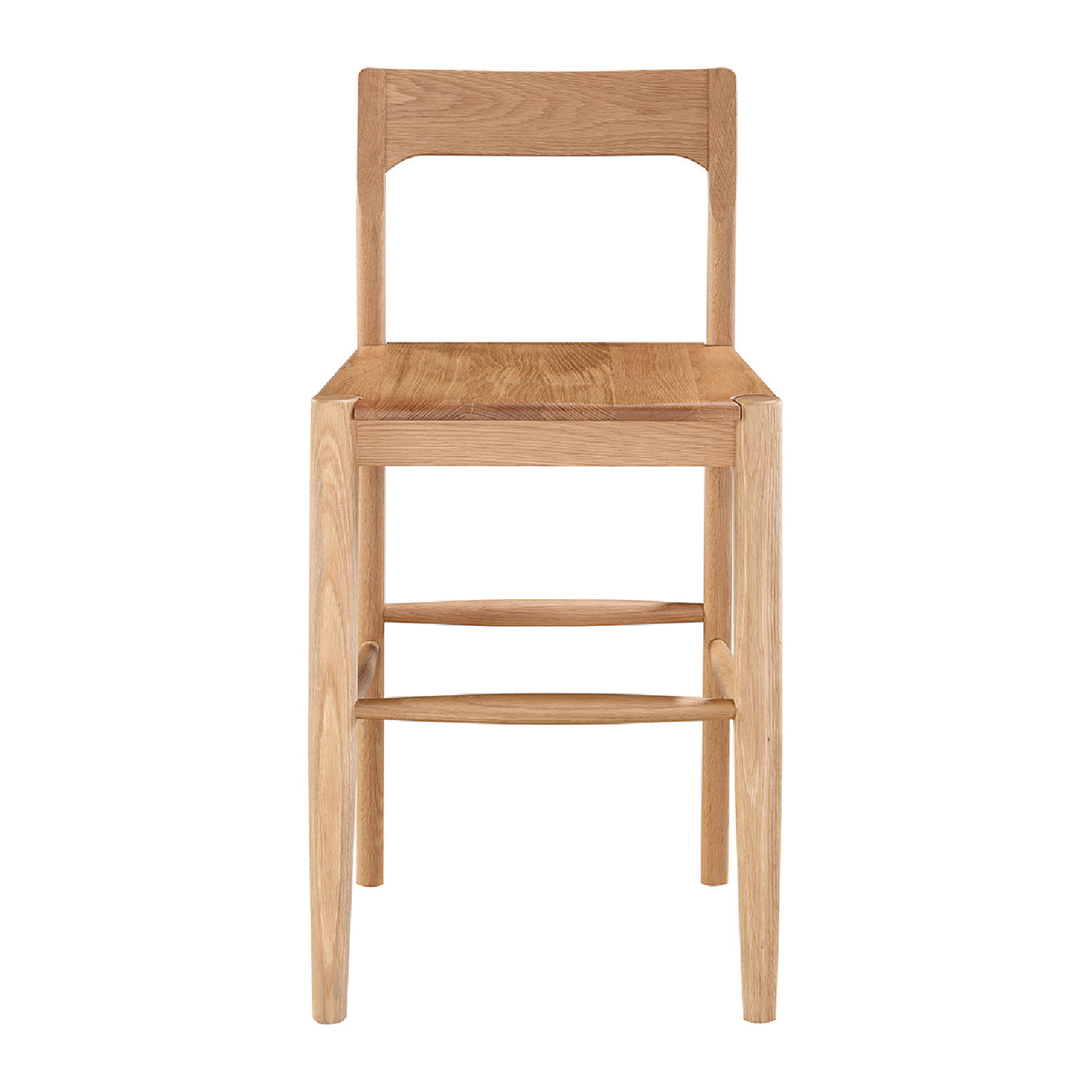 Modern European furniture - Solid Wood Open-Back Counter Stool - www.oroa.com