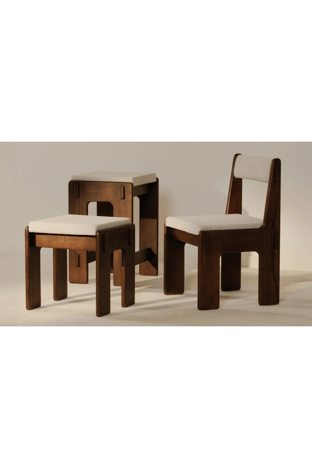 Modern European furniture - Wooden Padded Seat Counter Stool - www.oroa.com