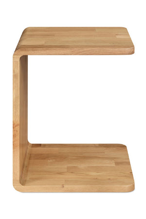 C-Shape Oak Side Table | Novi Living Carrie | Oroa.com