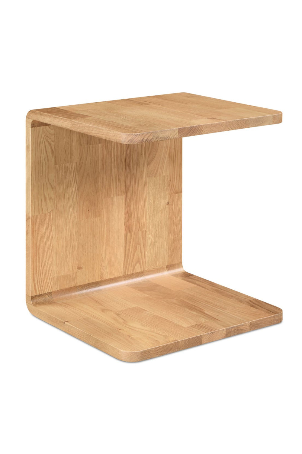 C-Shape Oak Side Table | Novi Living Carrie | Oroa.com