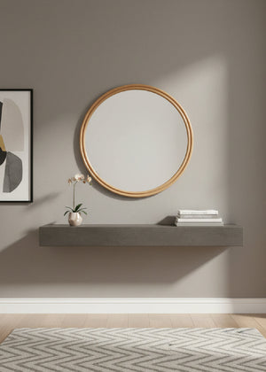   Modern European furniture - Oak Round Wall Mirror - www.oroa.com | Oroa.com