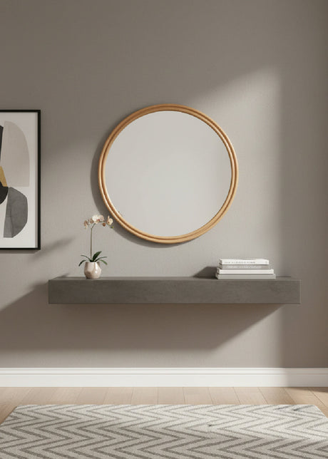 Oak Round Wall Mirror | Novi Living Alcott | Oroa.com