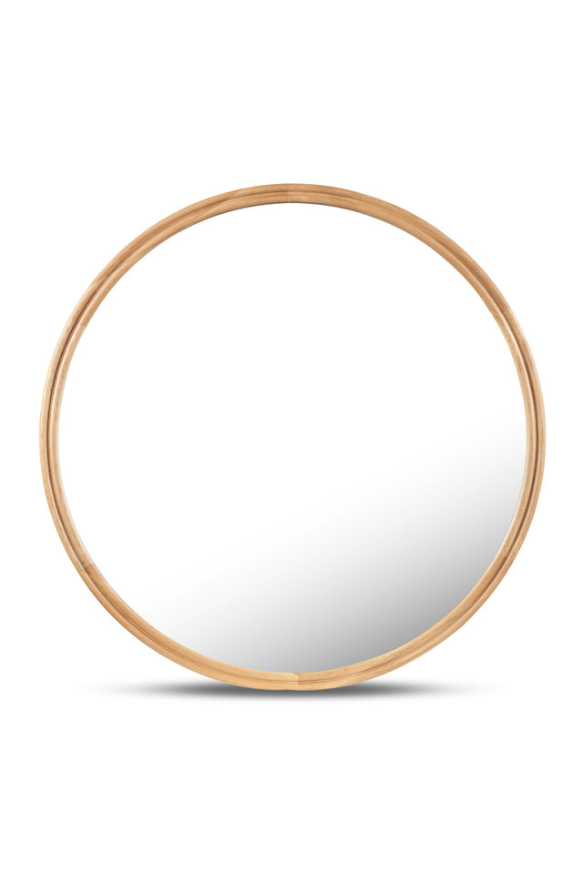 Modern European furniture - Oak Round Wall Mirror - www.oroa.com