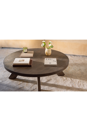 Solid Oak Round Coffee Table | Novi Living Alden | Oroa.com