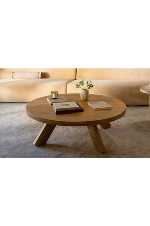 Solid Oak Round Coffee Table | Novi Living Alden | Oroa.com
